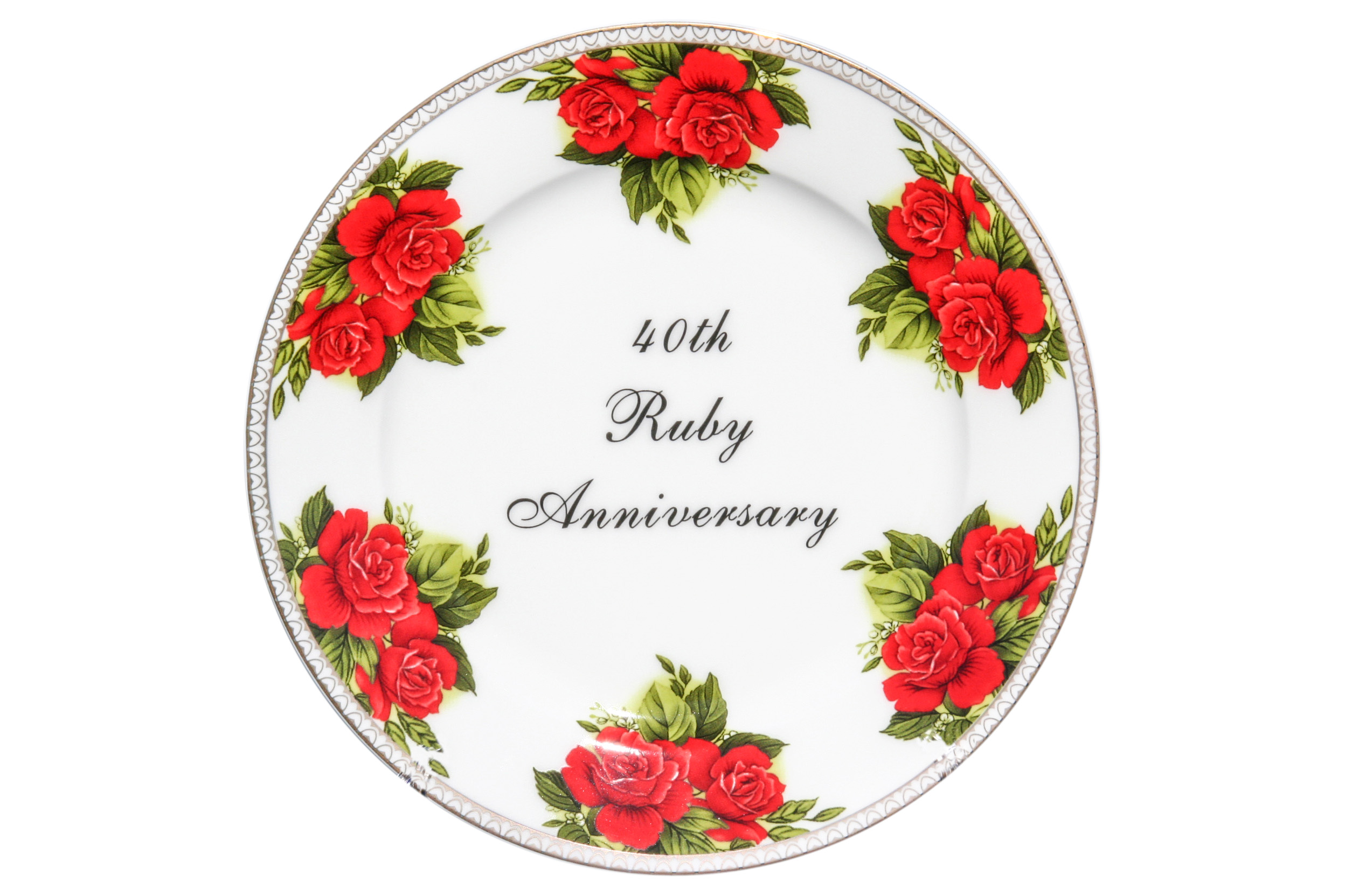 40th Ruby Anniversary Display Plate