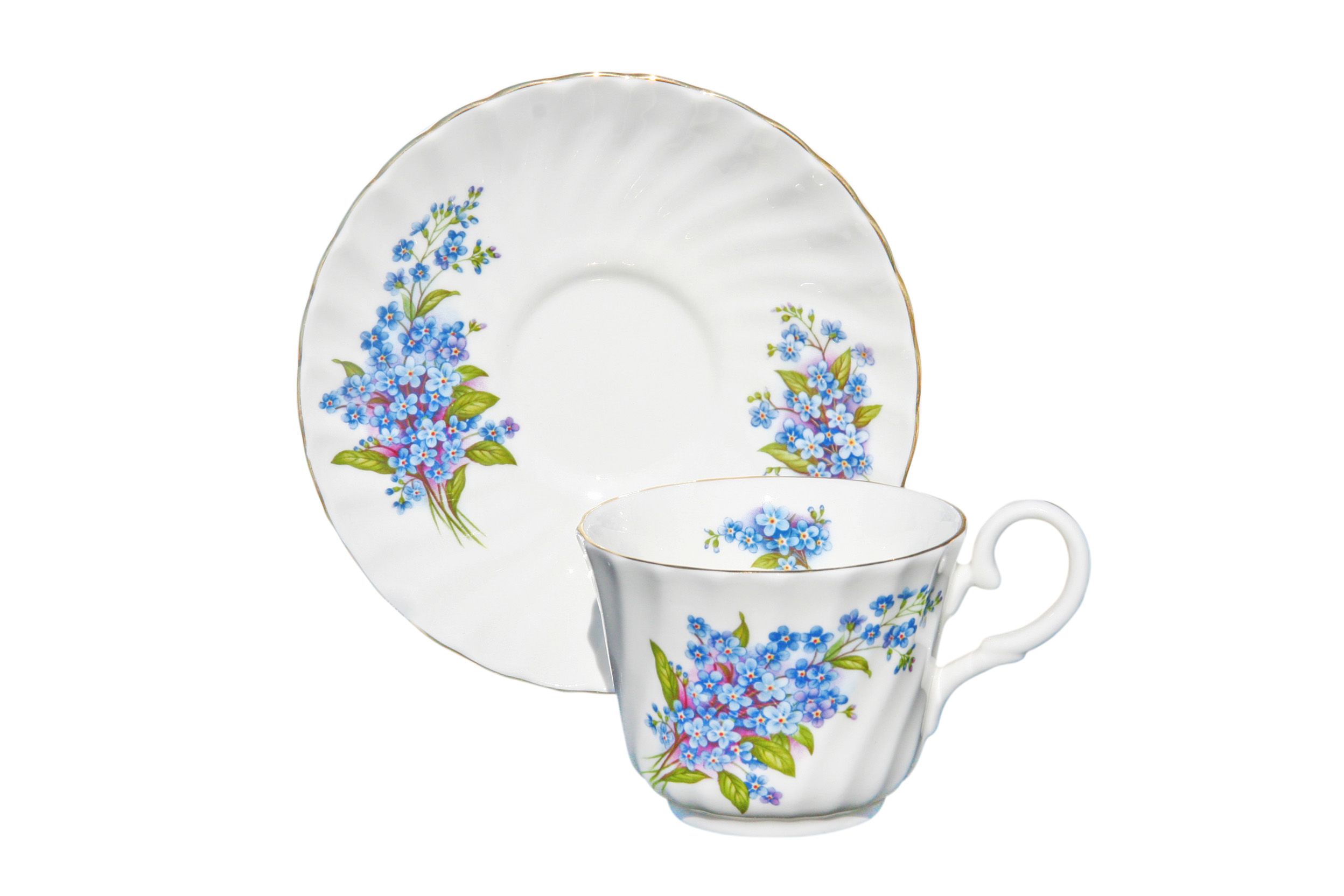 Forget Me Not 1 Cup and Saucer Set - Click Image to Close