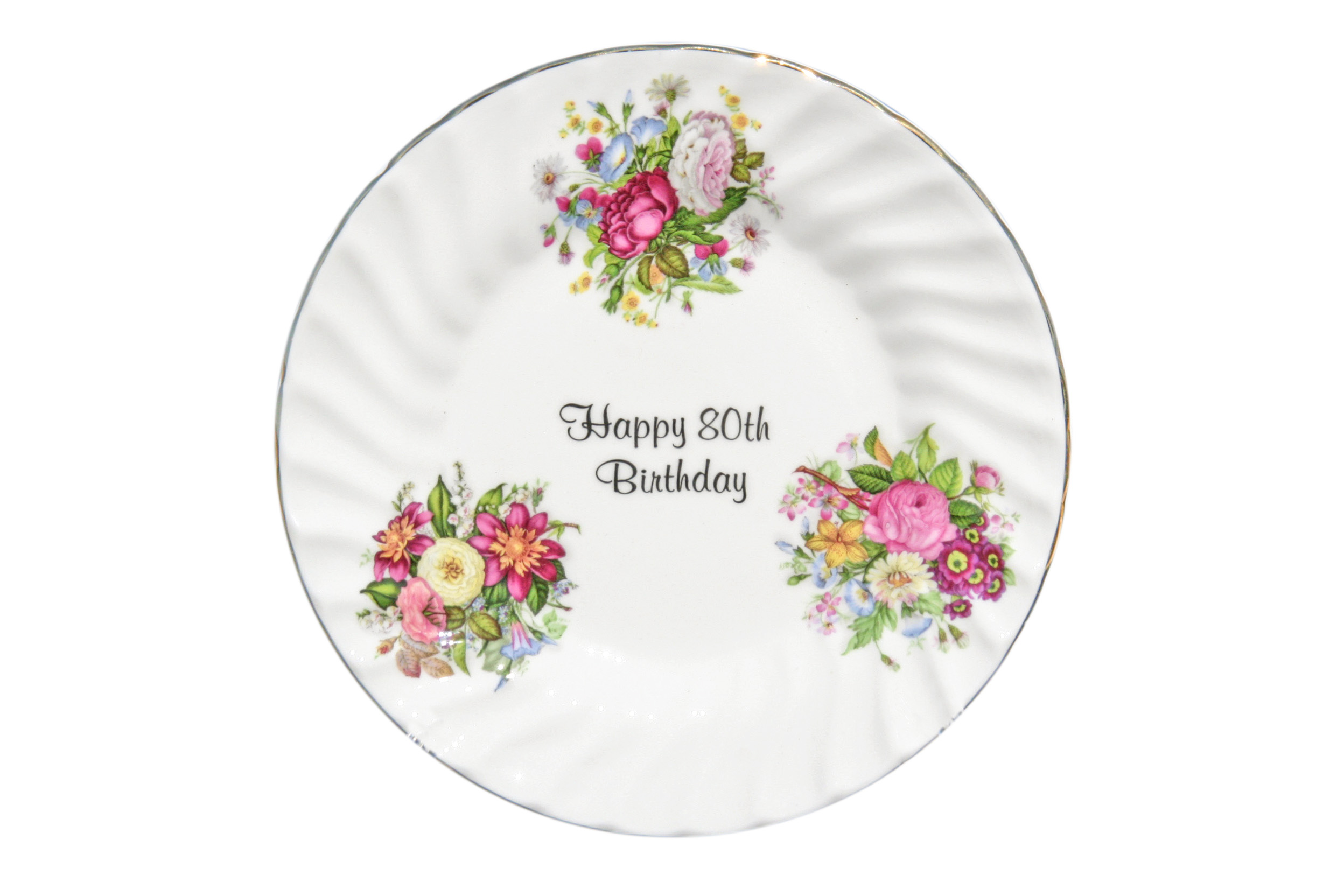 80th Birthday Cake/Display Plate - Click Image to Close
