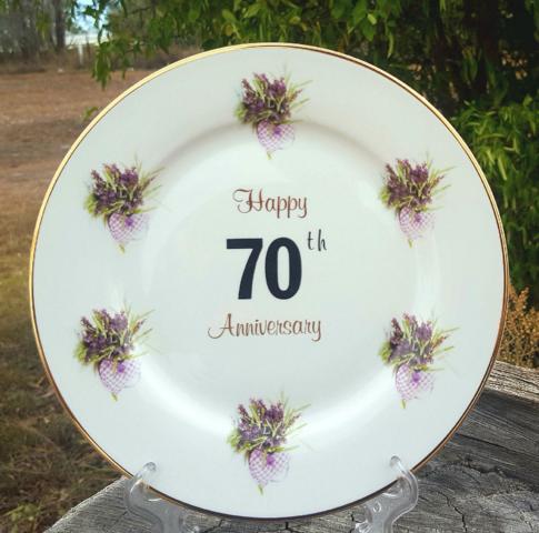 70th Anniversary Plate (custom)