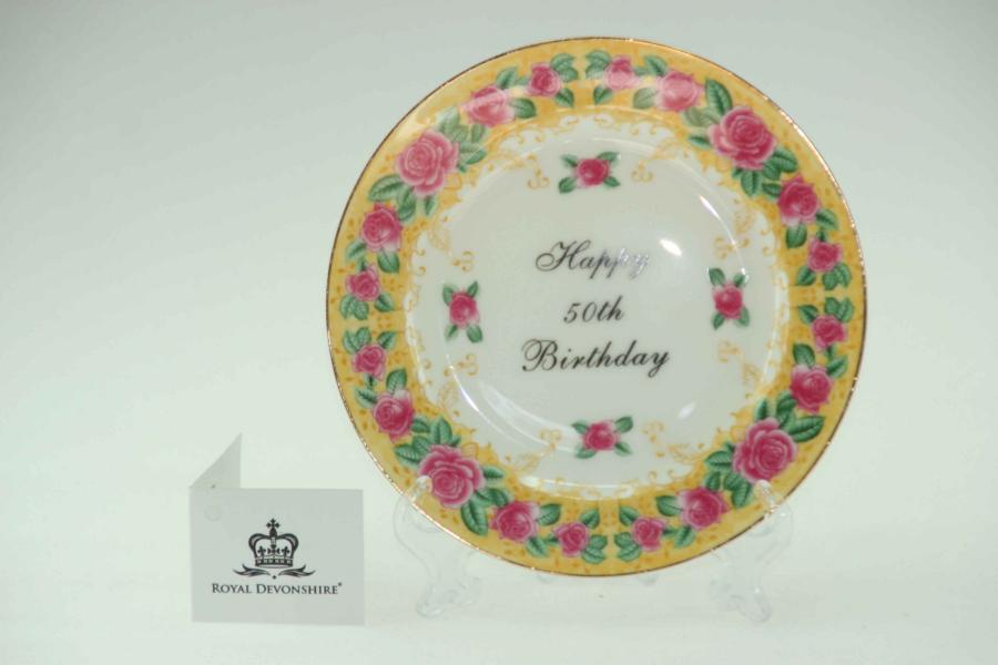 50th Birthday Cake/Display Plate - Click Image to Close