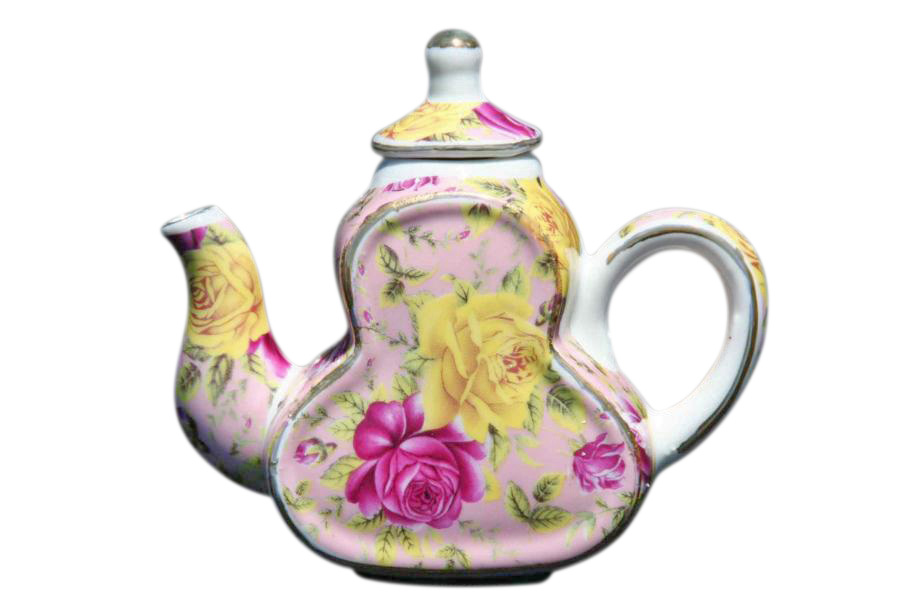 Rosie Pink Mini T/pot Pear - Click Image to Close