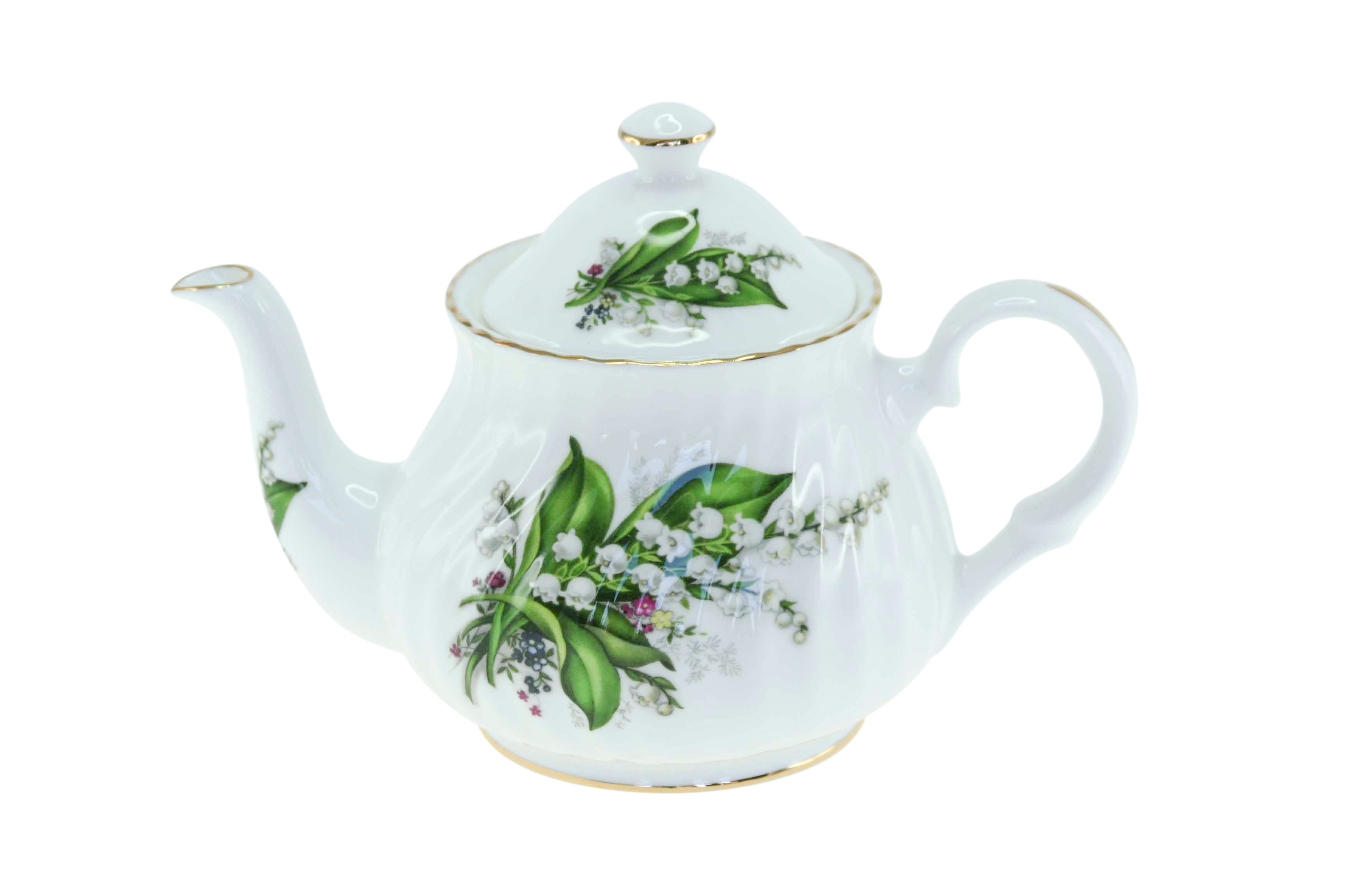 Lily of the Valley 2 cup Teapot - Click Image to Close