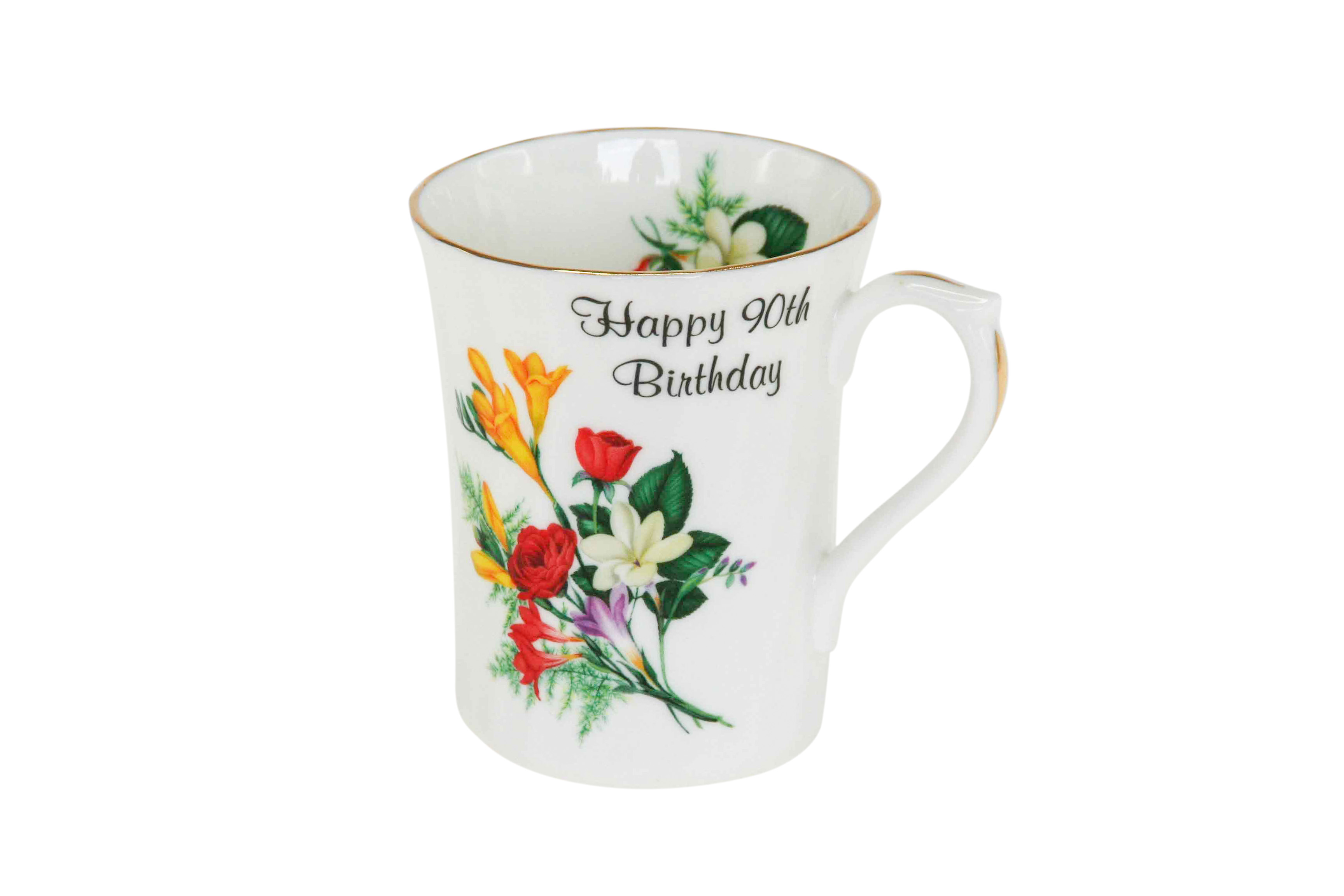 90th Birthday Swirl Mug