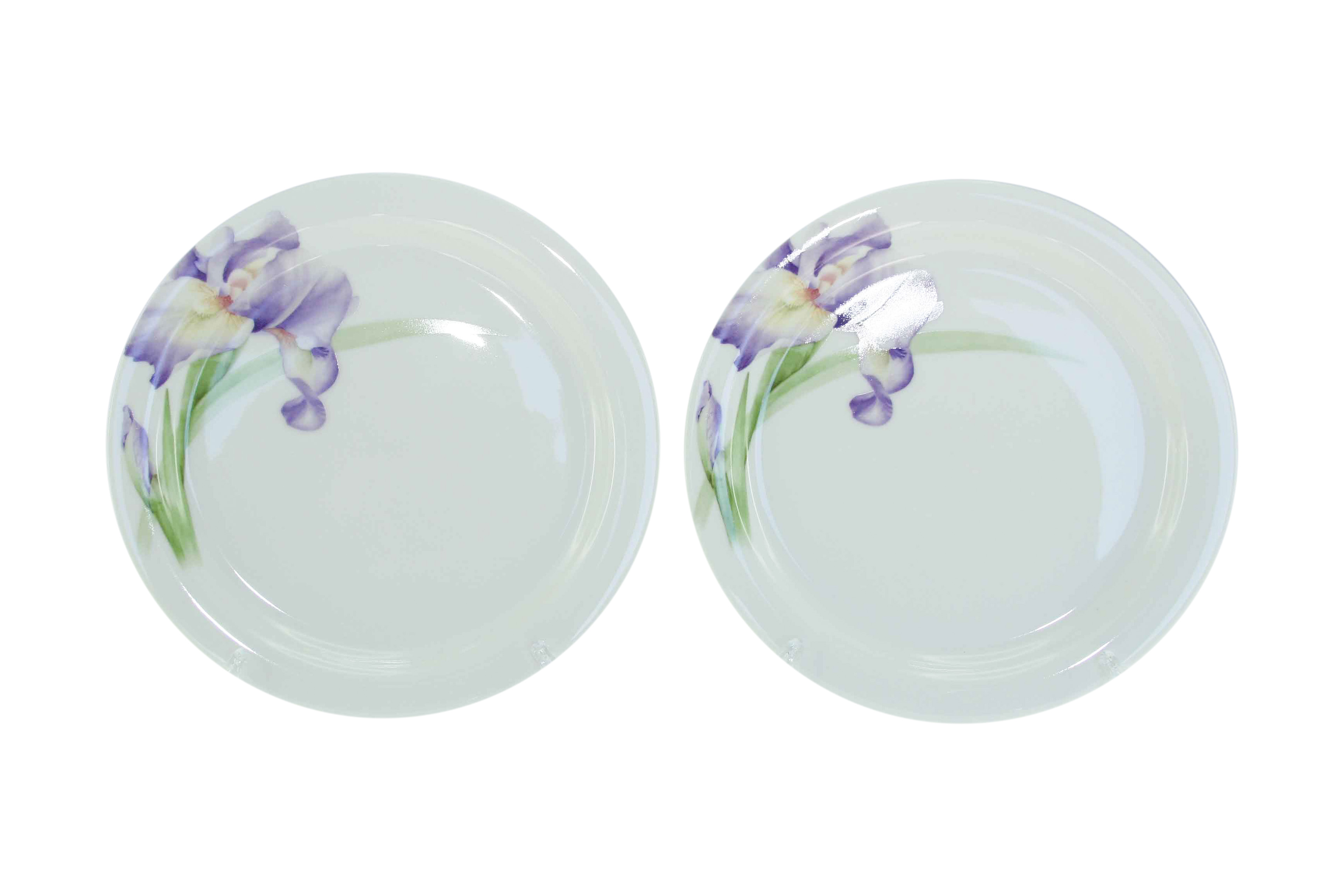 Purple Iris Sideplate Set - Click Image to Close