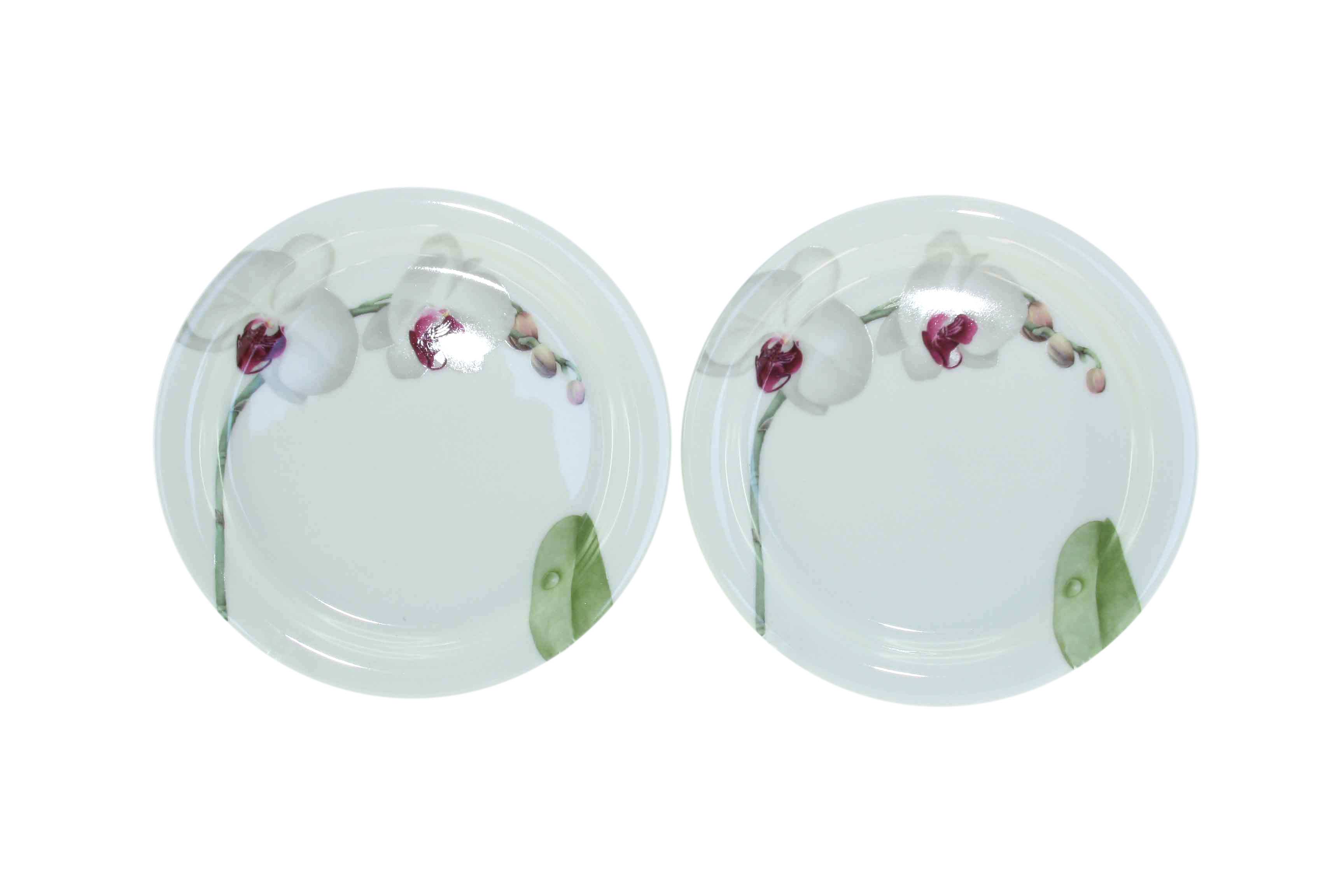 White Flower Sideplate Set - Click Image to Close
