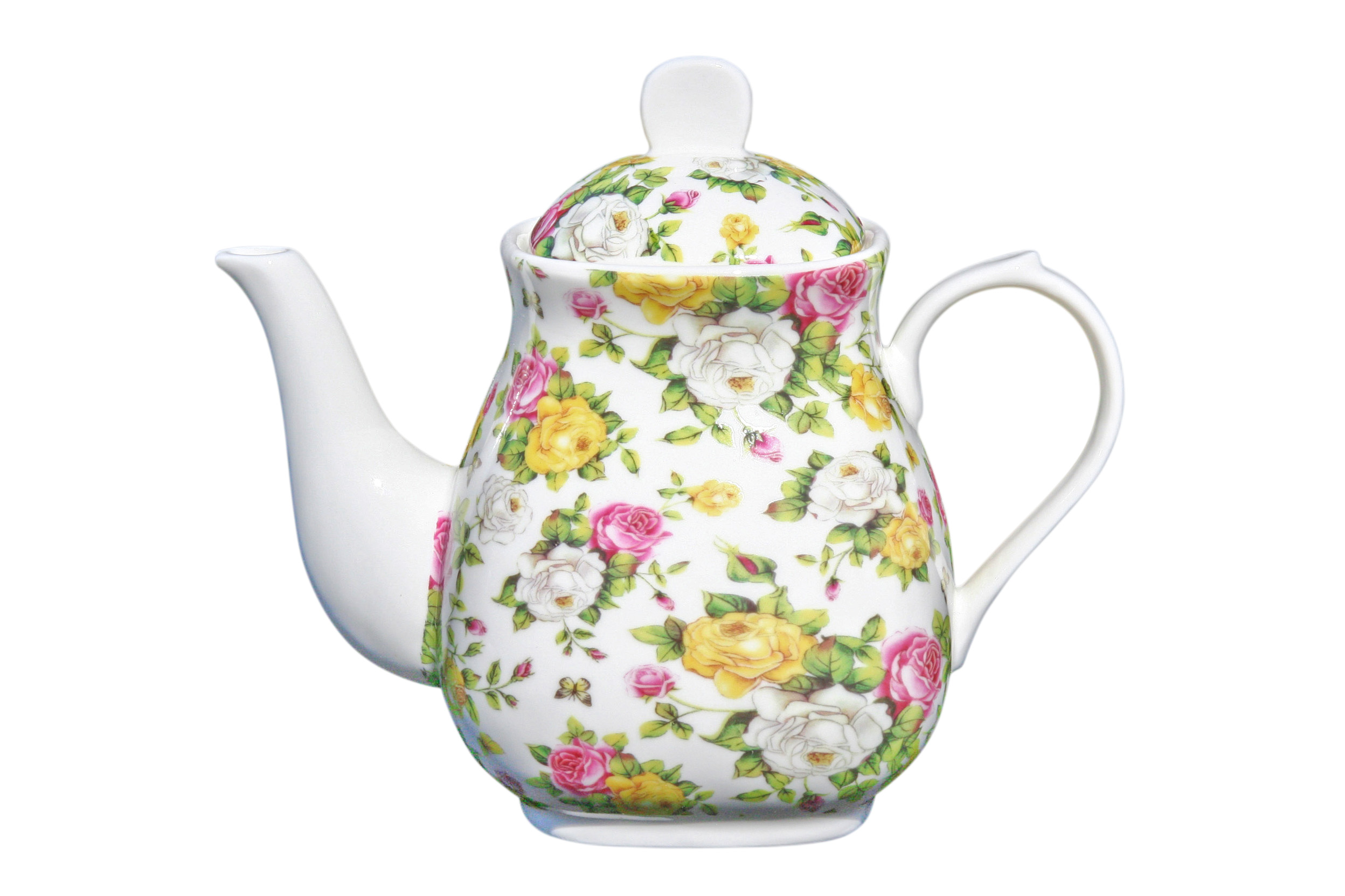 Large Teapot 1000mls Garden Bouquet - Click Image to Close