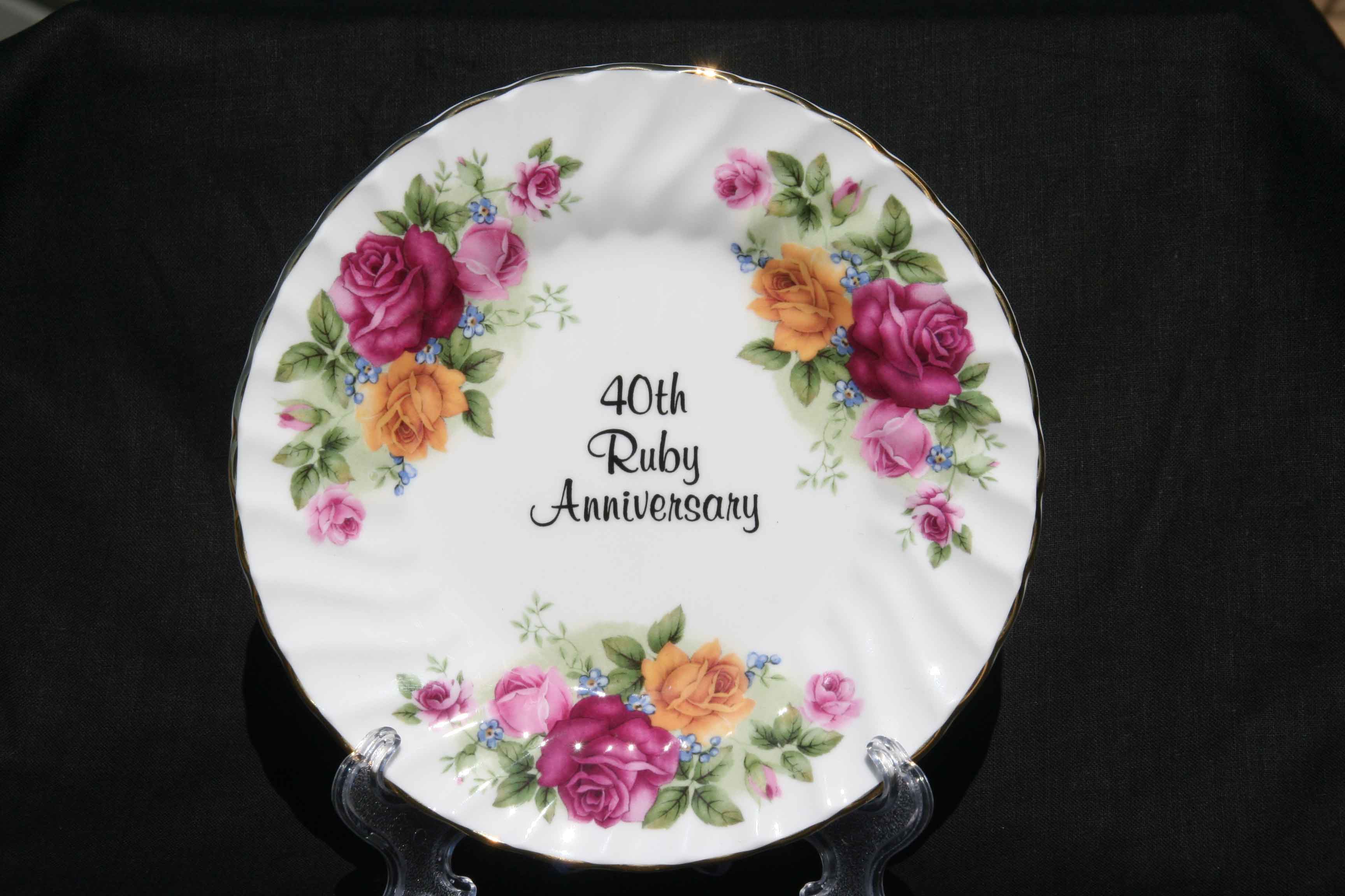 40th Anniversary Plate (6 inch) with stand