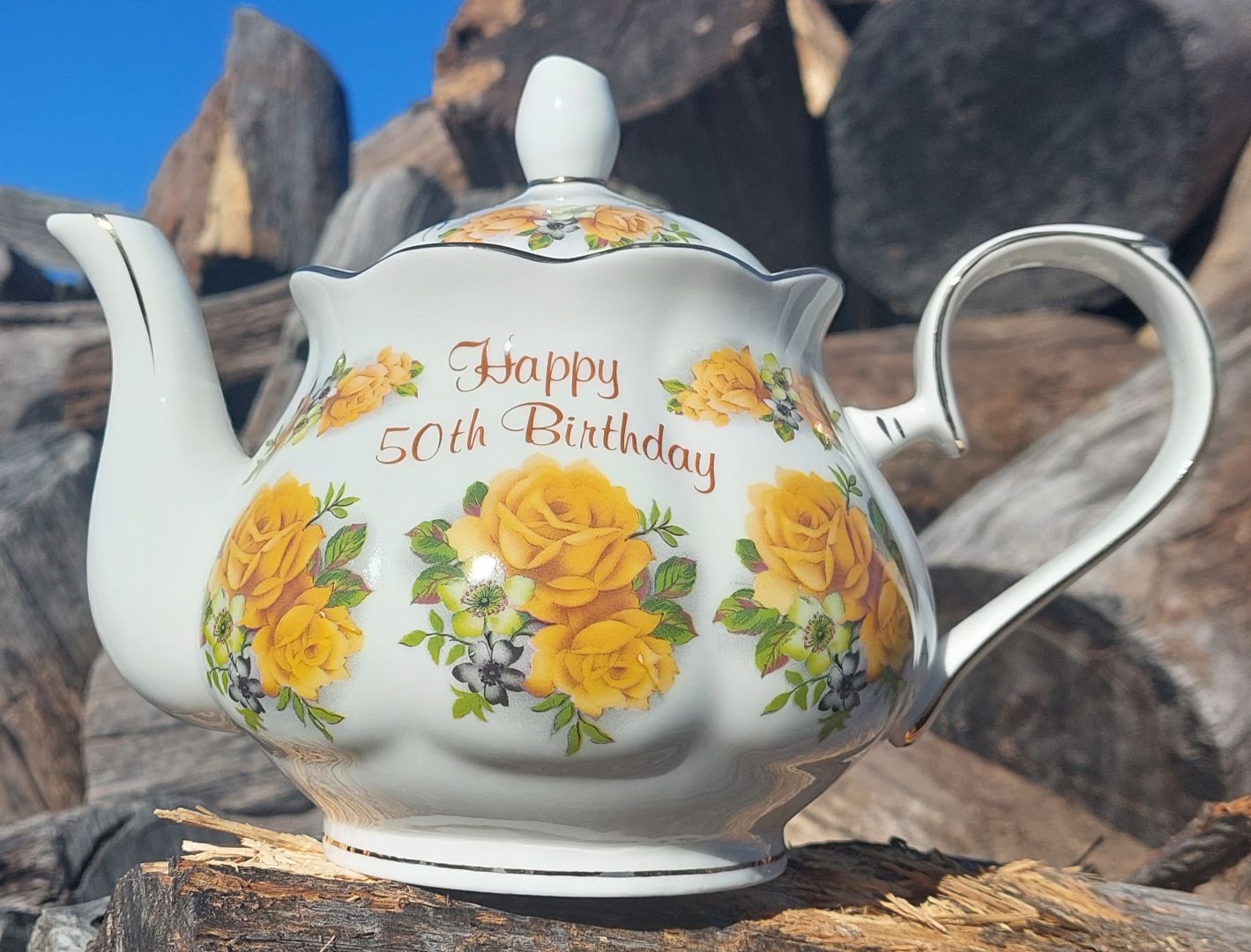 50th Birthday 4 Cup Teapot (Custom)