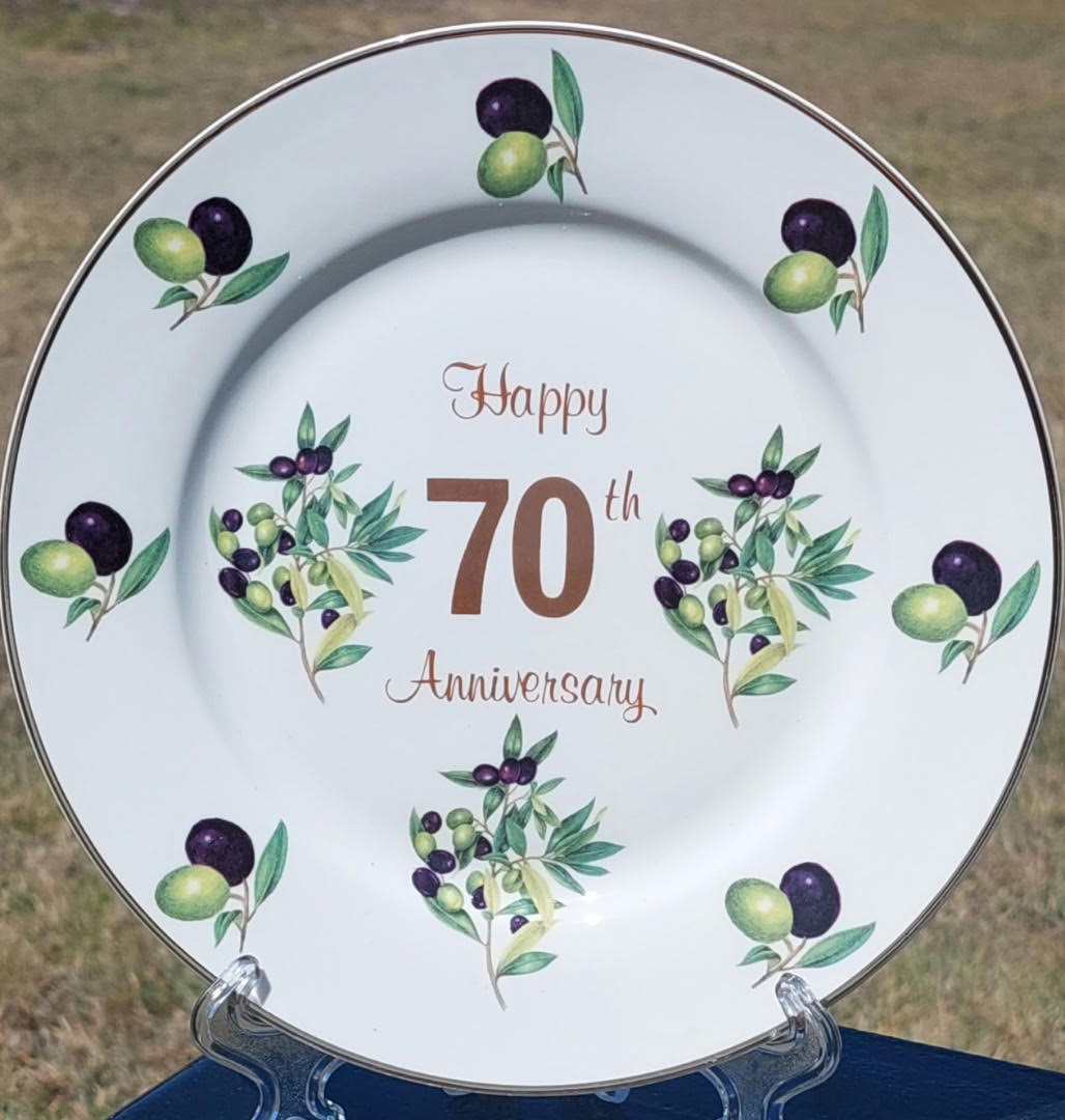 70th Anniversary Olive Plate (Custom) 70th Anniversary Olive Plate (Custom)