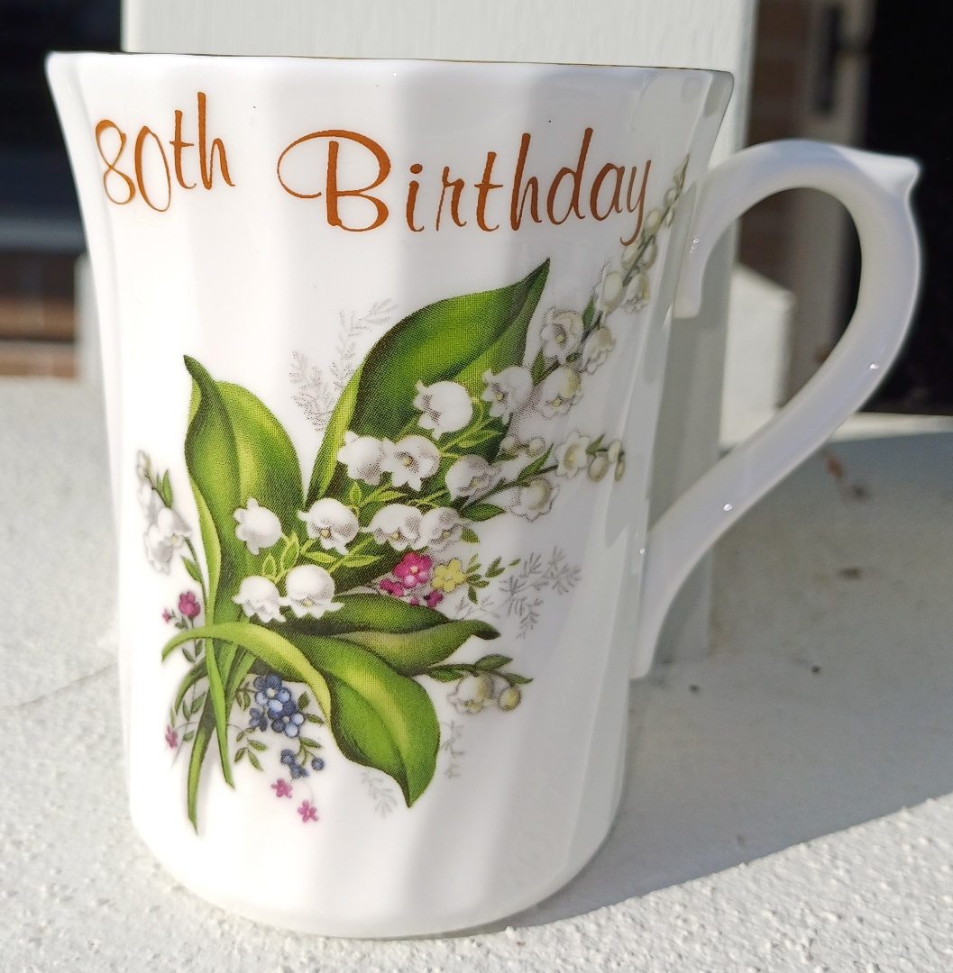 80th Birthday Swirl Mug - Click Image to Close