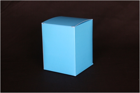 Blue gift box (Plastic coated) 10cm x 10cm x 13cm High - Click Image to Close