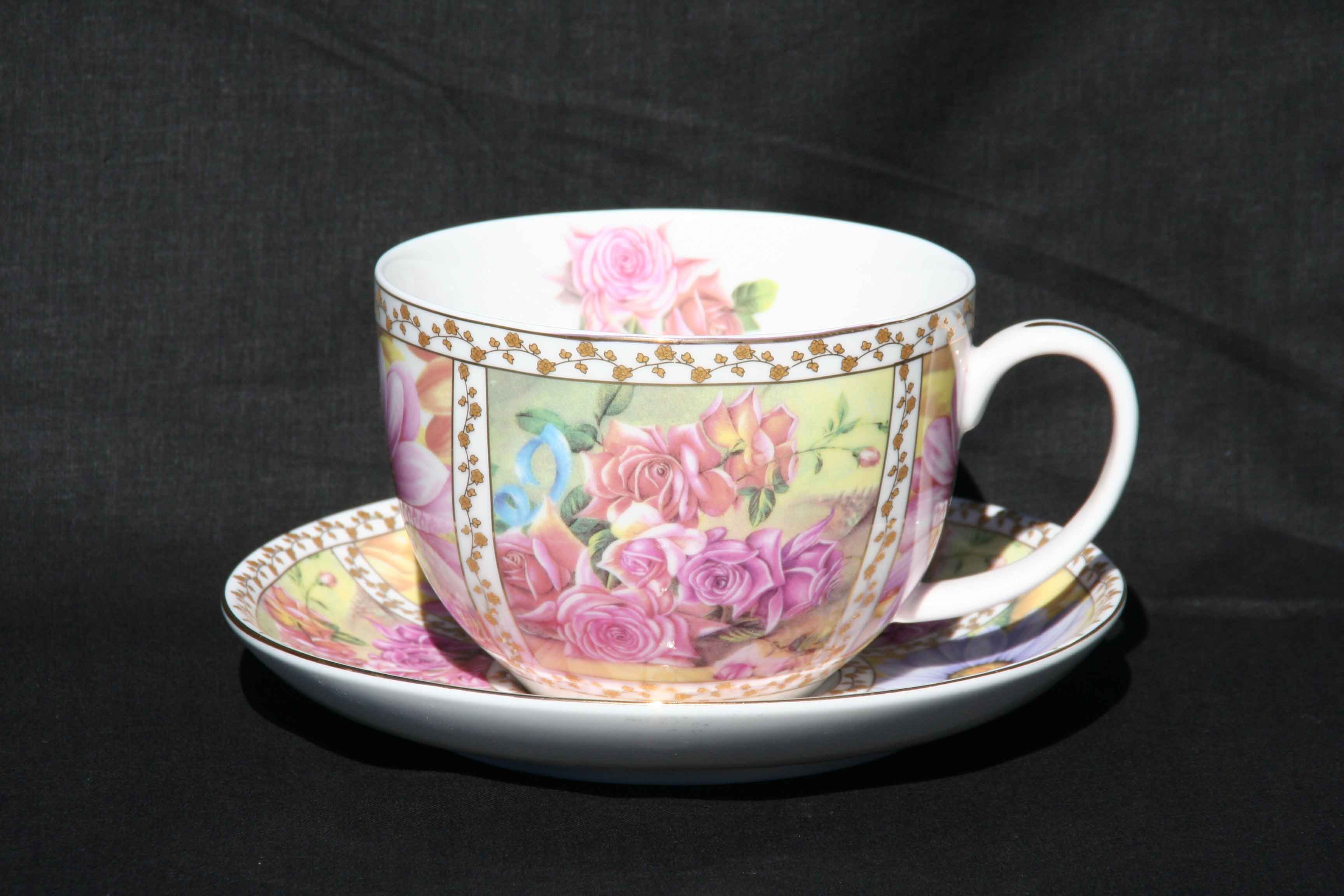 Belle Fleur Large cup and saucer set