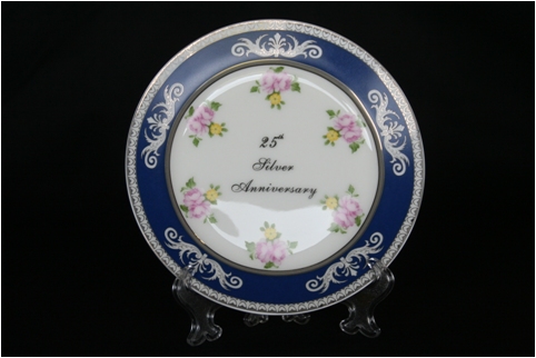 25th Silver Anniversary Plate