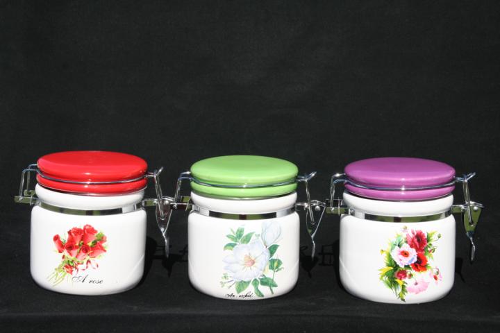 Large Floral Cannister Assorted - Click Image to Close
