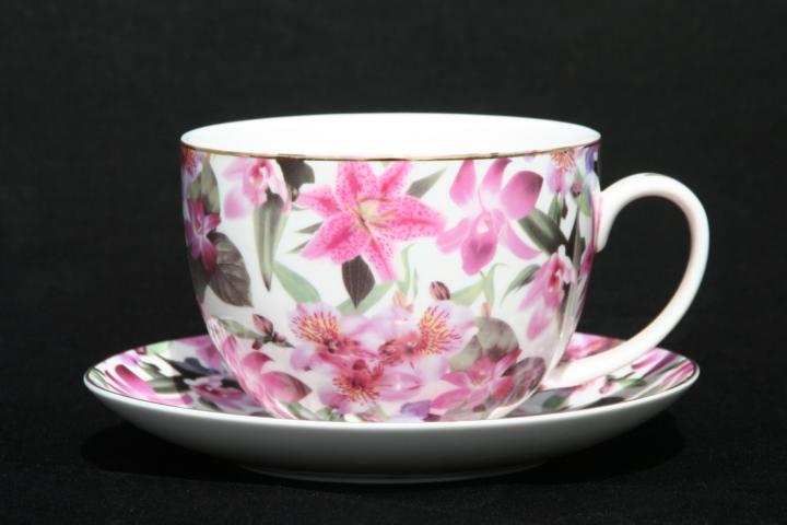 Lily Rainbow BIG Cup and Saucer Set