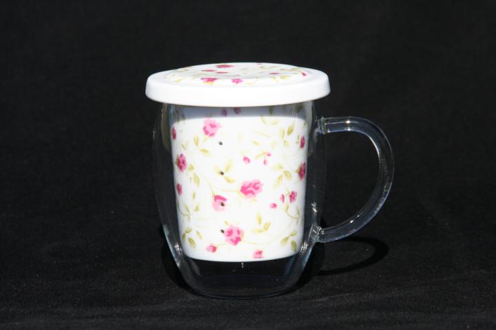 Glass/Porcelain Infused Beaker Rosi Pink