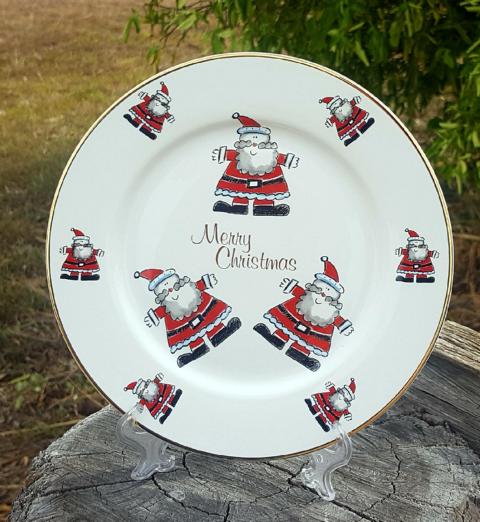 Santa 2 Christmas Plate (Custom)