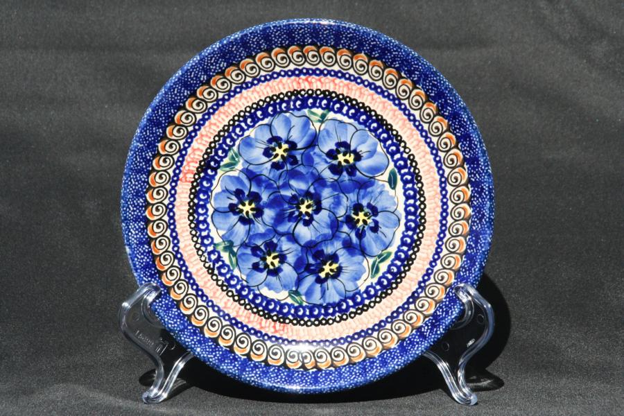 Boleslawiec 19cm Display Plate Blue Flowers
