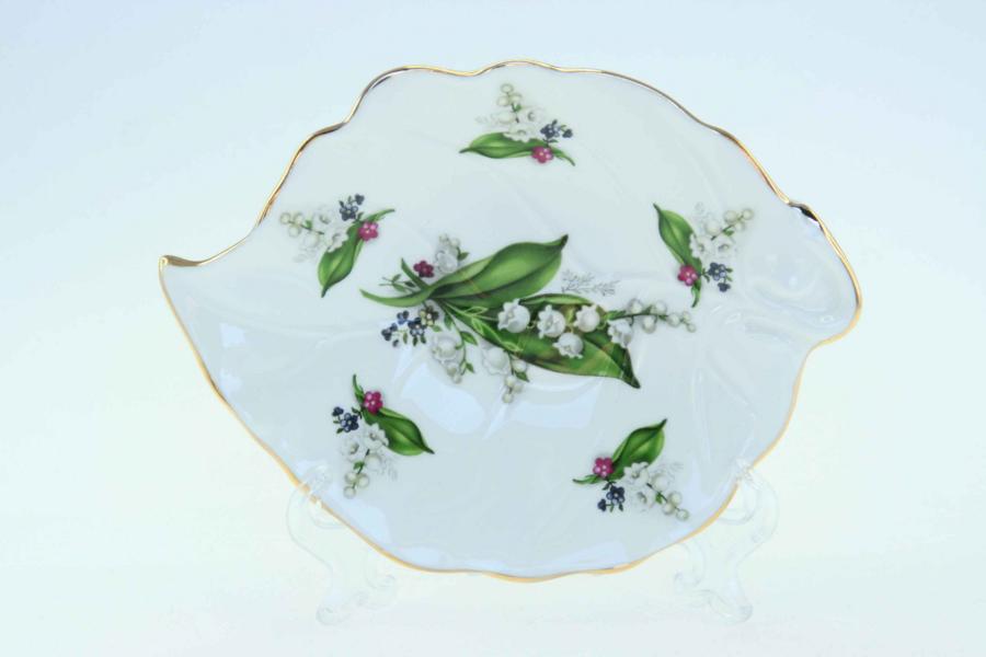 Lily of the Valley Leaf Dish - Click Image to Close