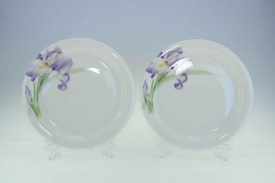 Purple Iris Sideplate Set
