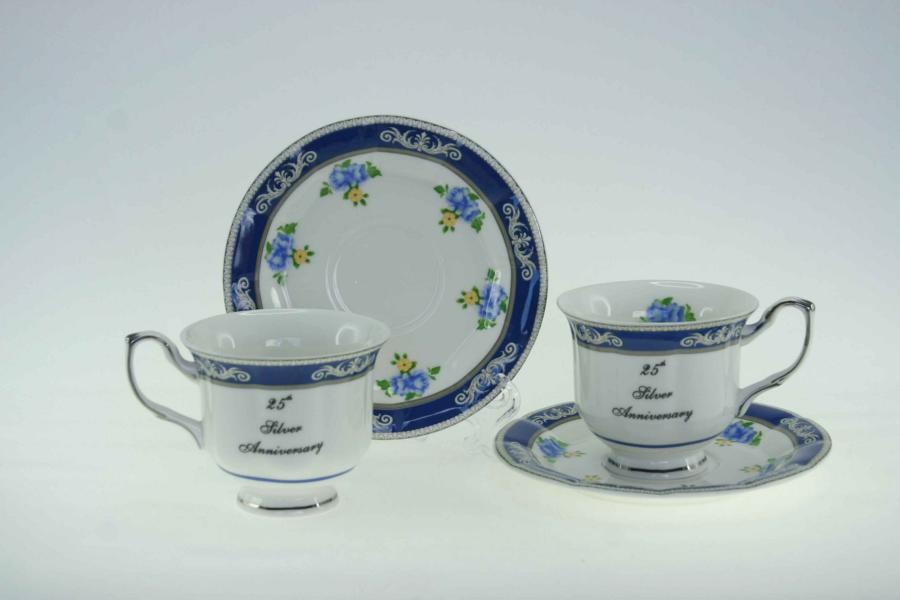 25th Anniversary 2cup and saucer set