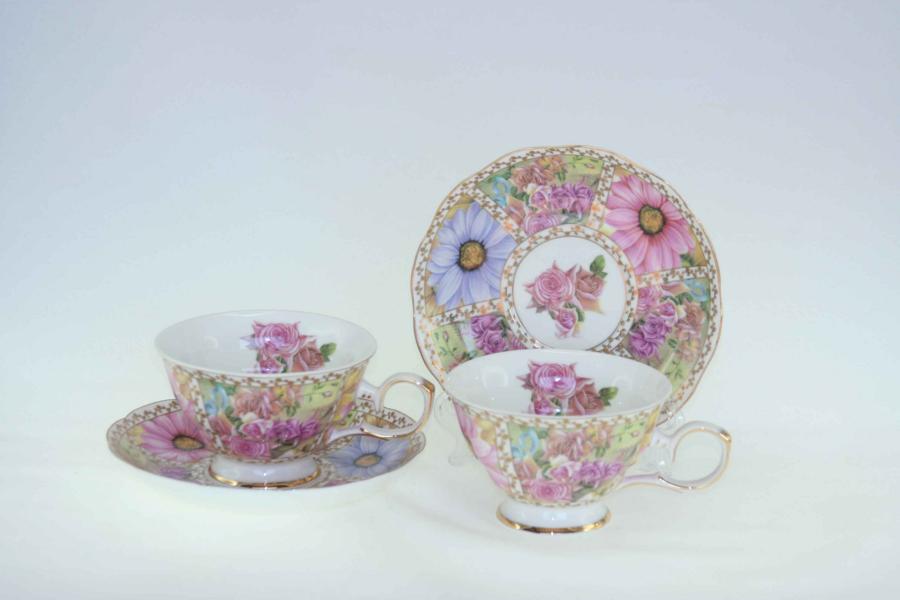 Belle Fleur 2 Cup & Saucer Set