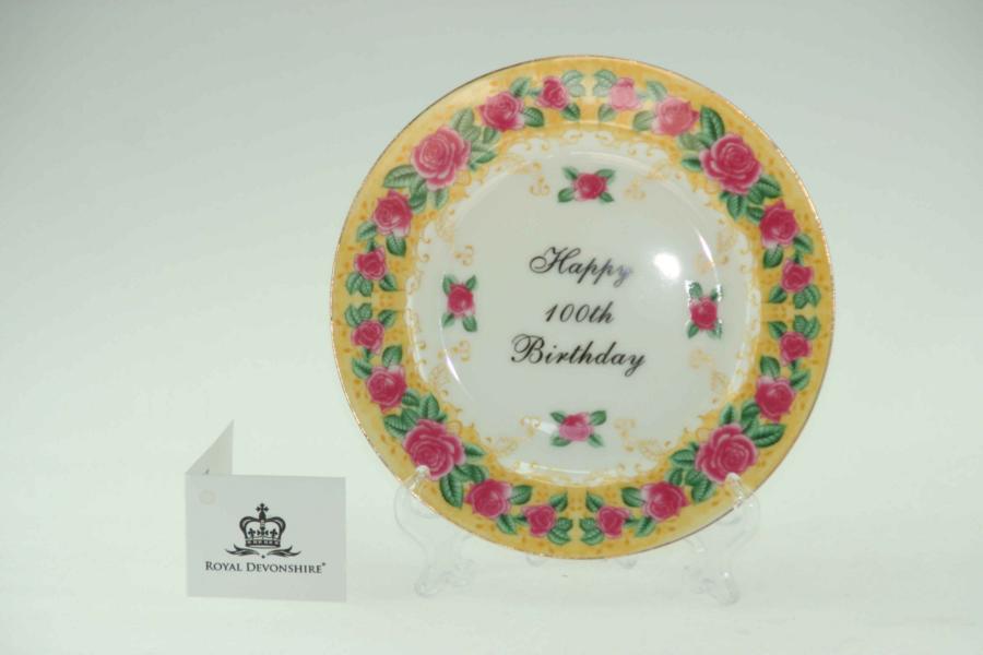 100th Birthday Cake/Display Plate - Click Image to Close