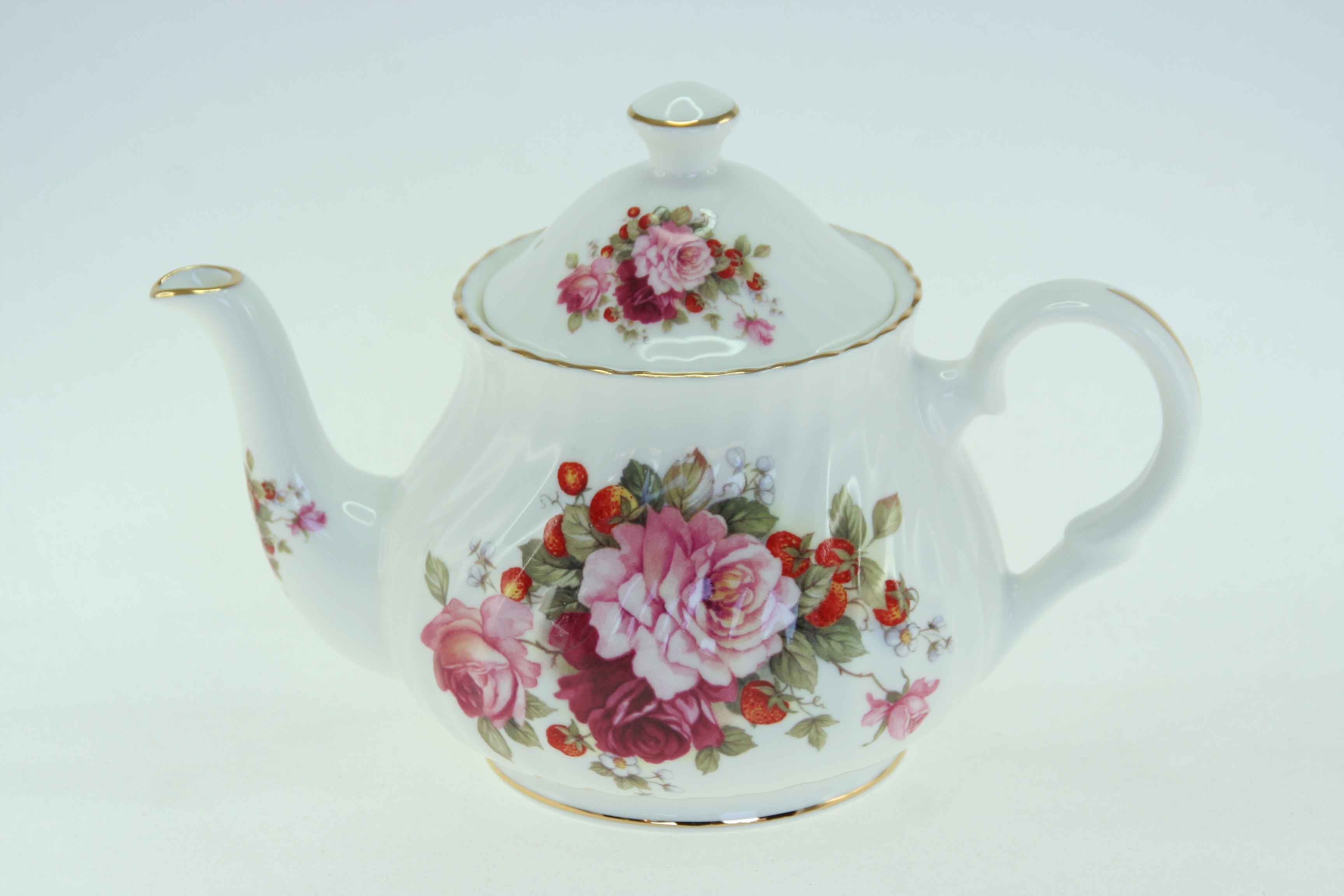 Strawberry Rose 2 cup Teapot