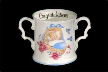 Baby cup Blue Congratulations - Click Image to Close