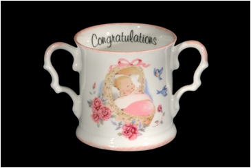 Baby cup Pink Congratulations - Click Image to Close