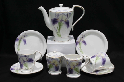Purple Iris Teaset
