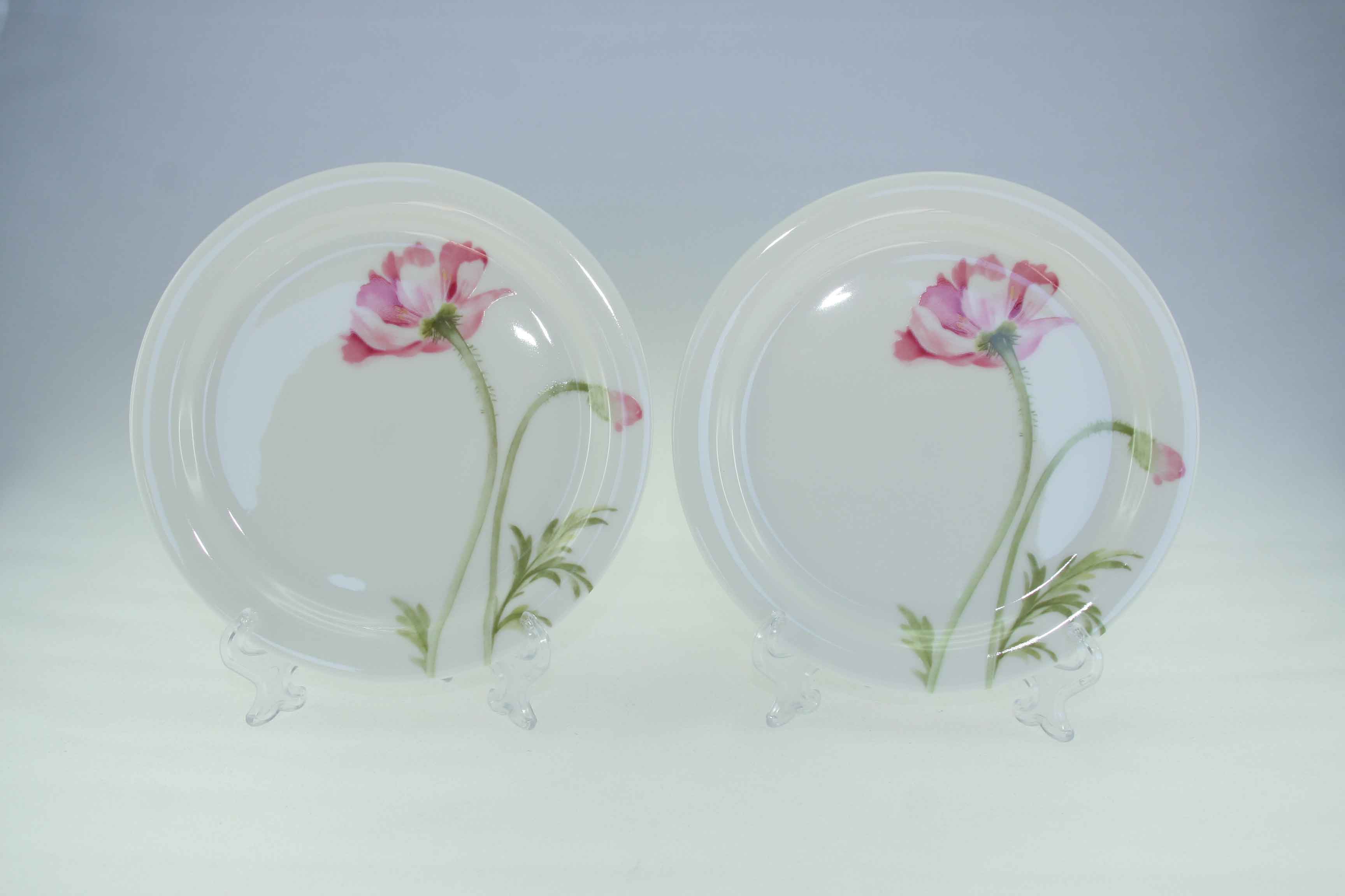 Pink Poppy Sideplate Set