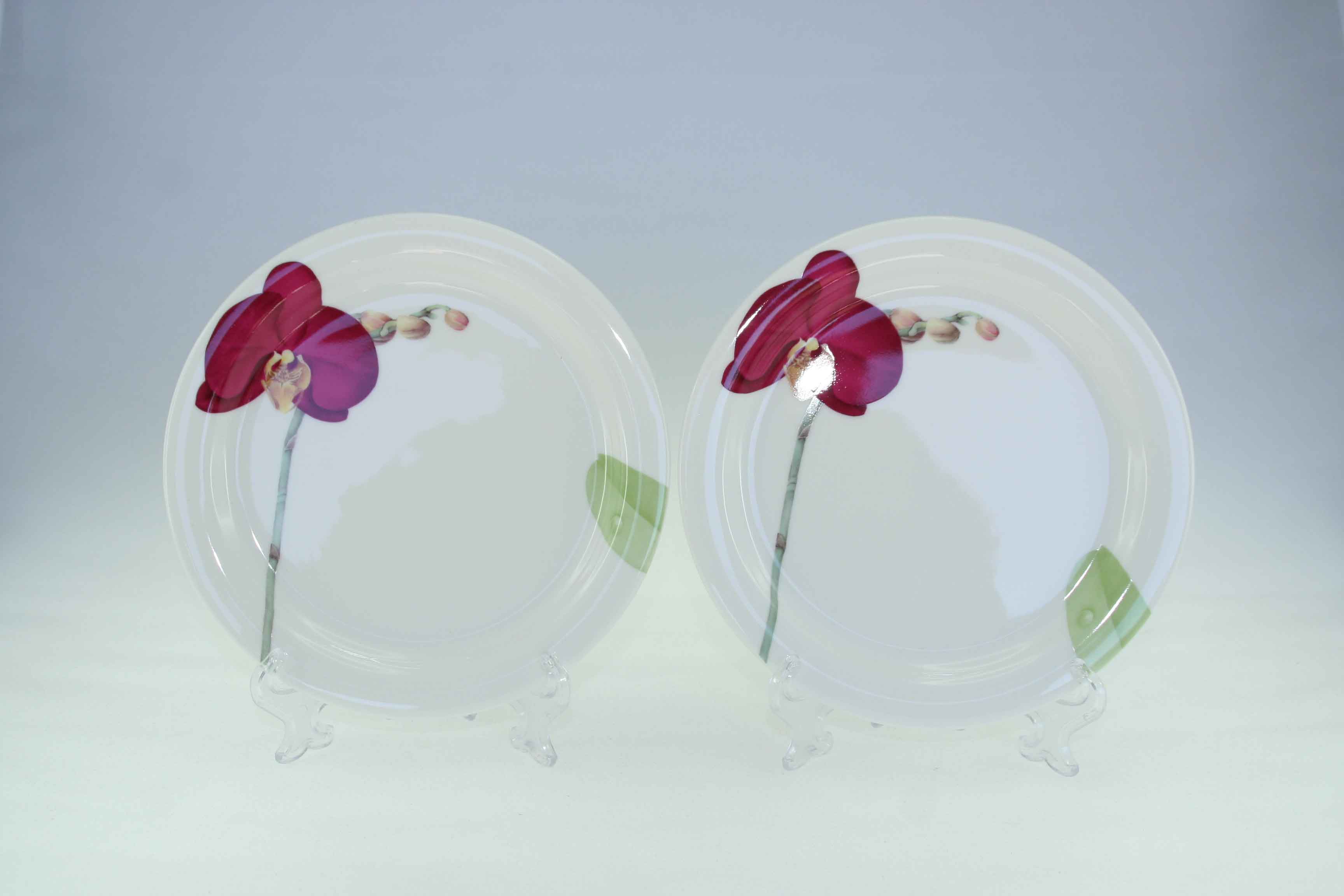 Poppy Maroon (Singapore Orchid) Sideplate Set