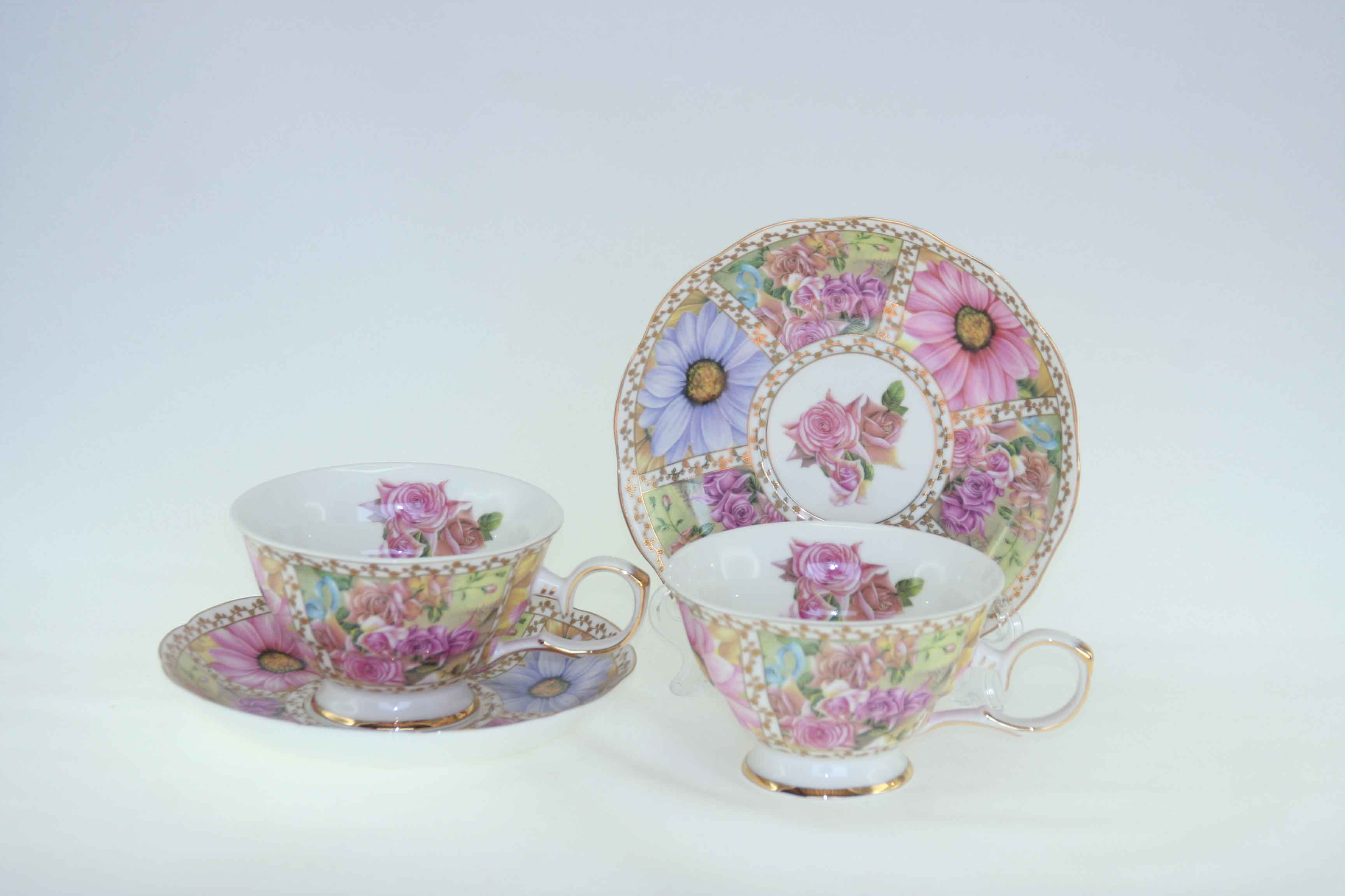 Belle Fleur 2 Cup & Saucer Set