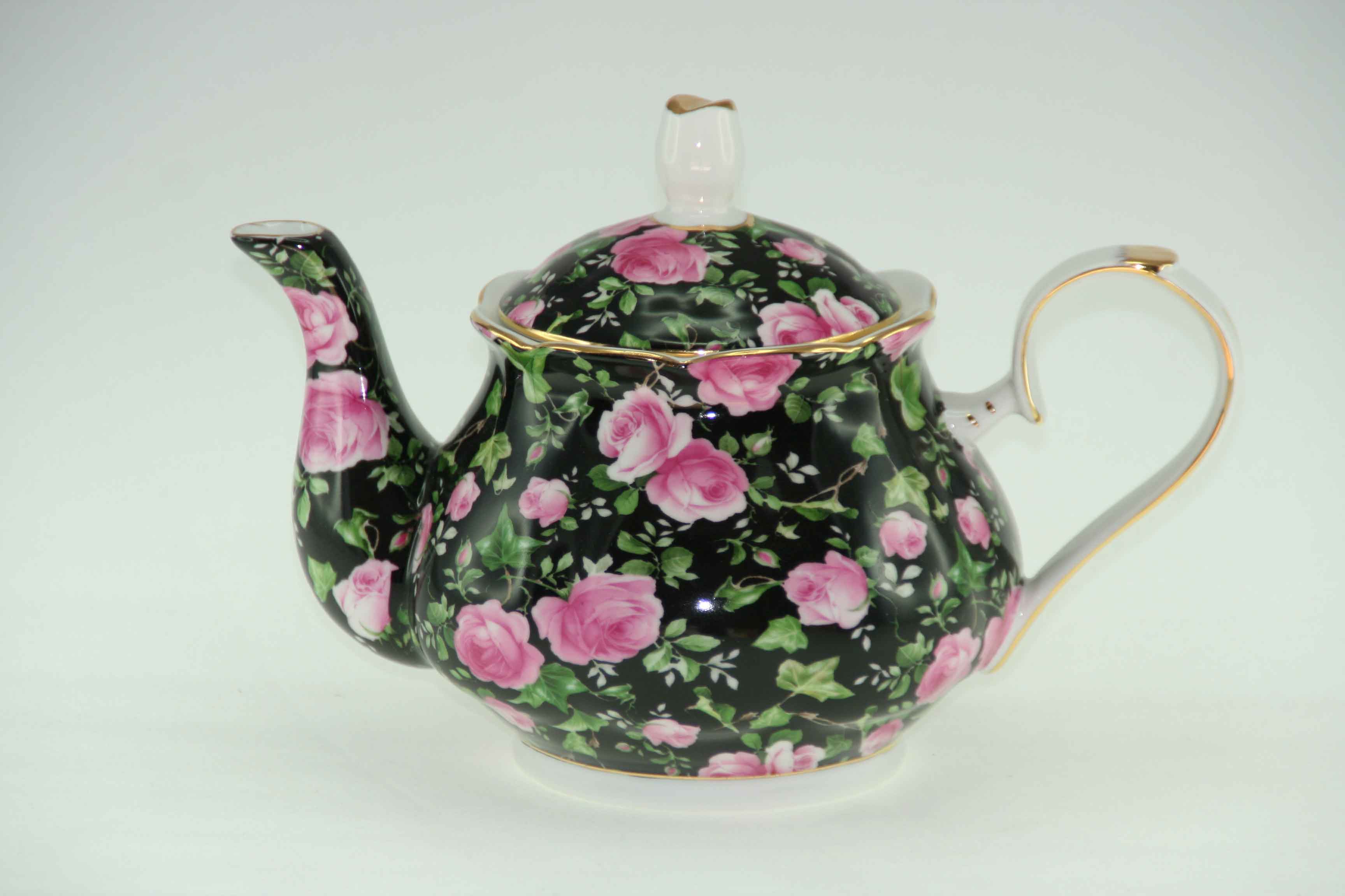Midnight Rose 4 cup Teapot