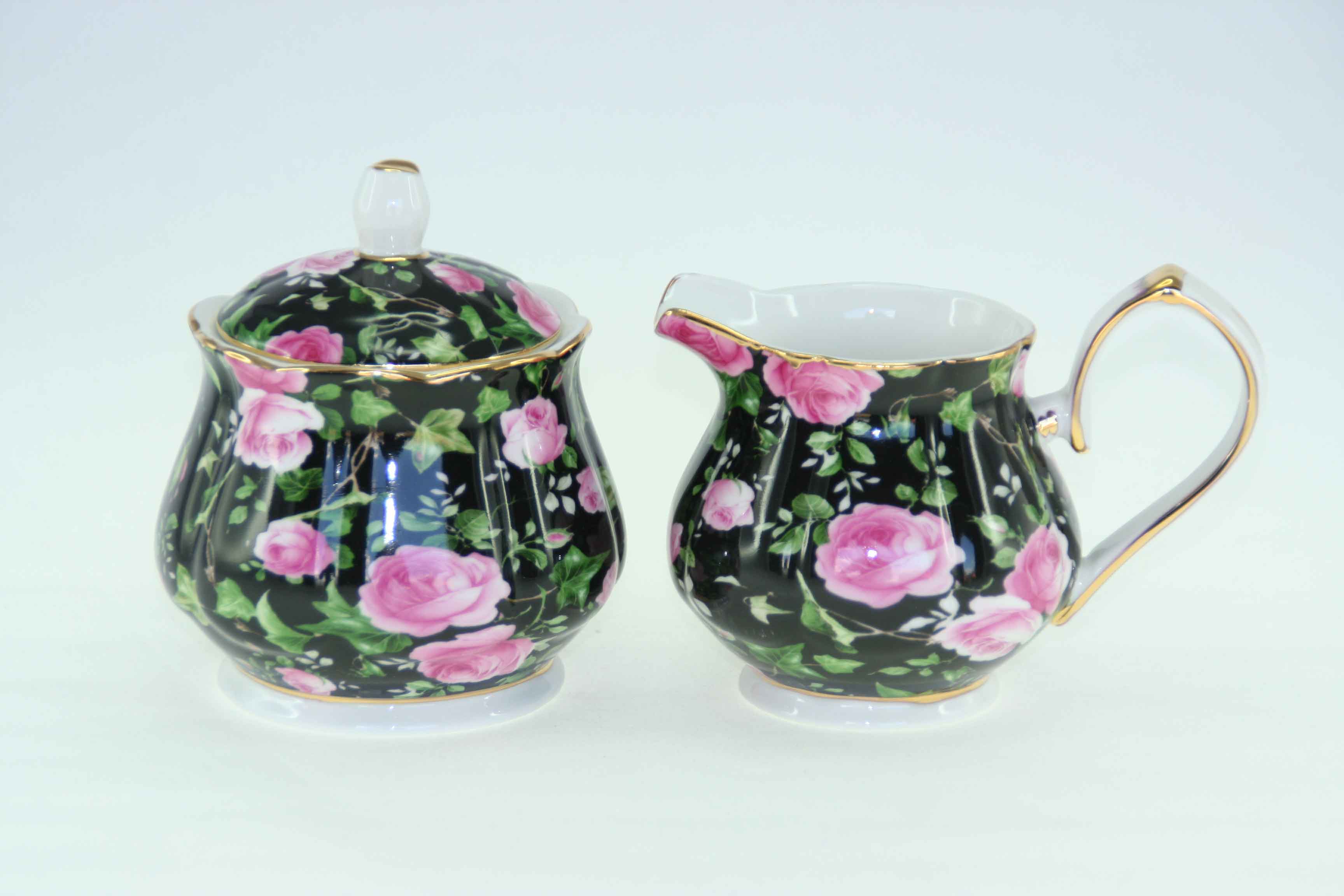 Midnight Rose Sugar & Creamer Set