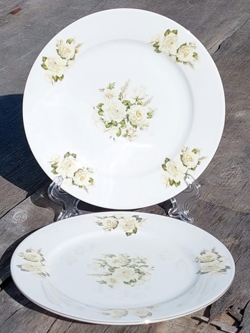 White Flower Custom Sideplate Set