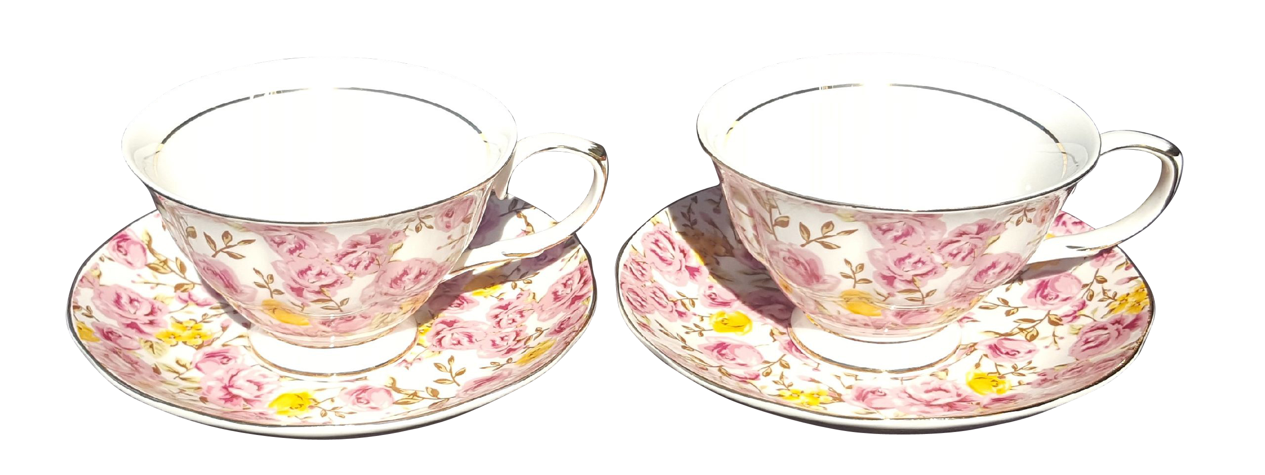 Candy Rose Bloom 2 cup & saucer set