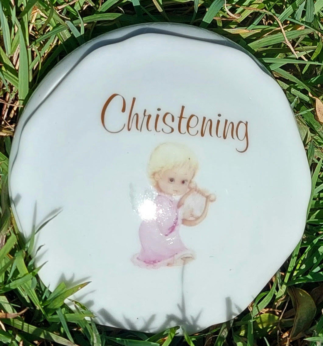 Christening Angel Girl Trinket Box