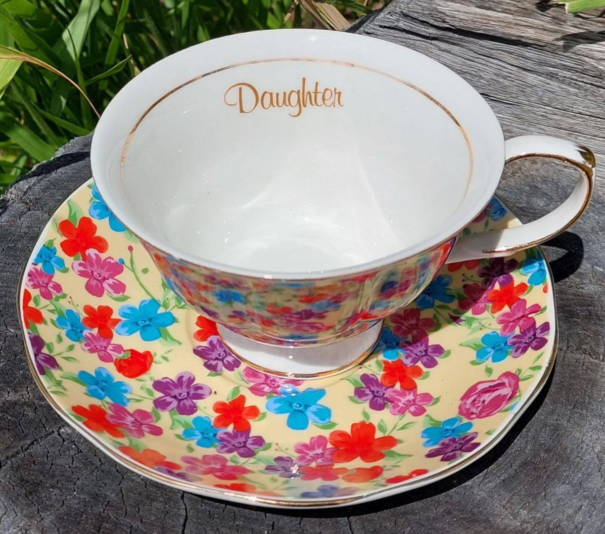 Daughter Cream Flower Teacup (Custom)