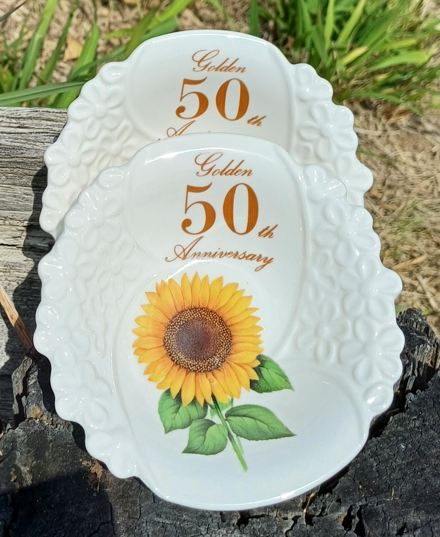 50th Anniversary Bowls Set 2 Sunflowers