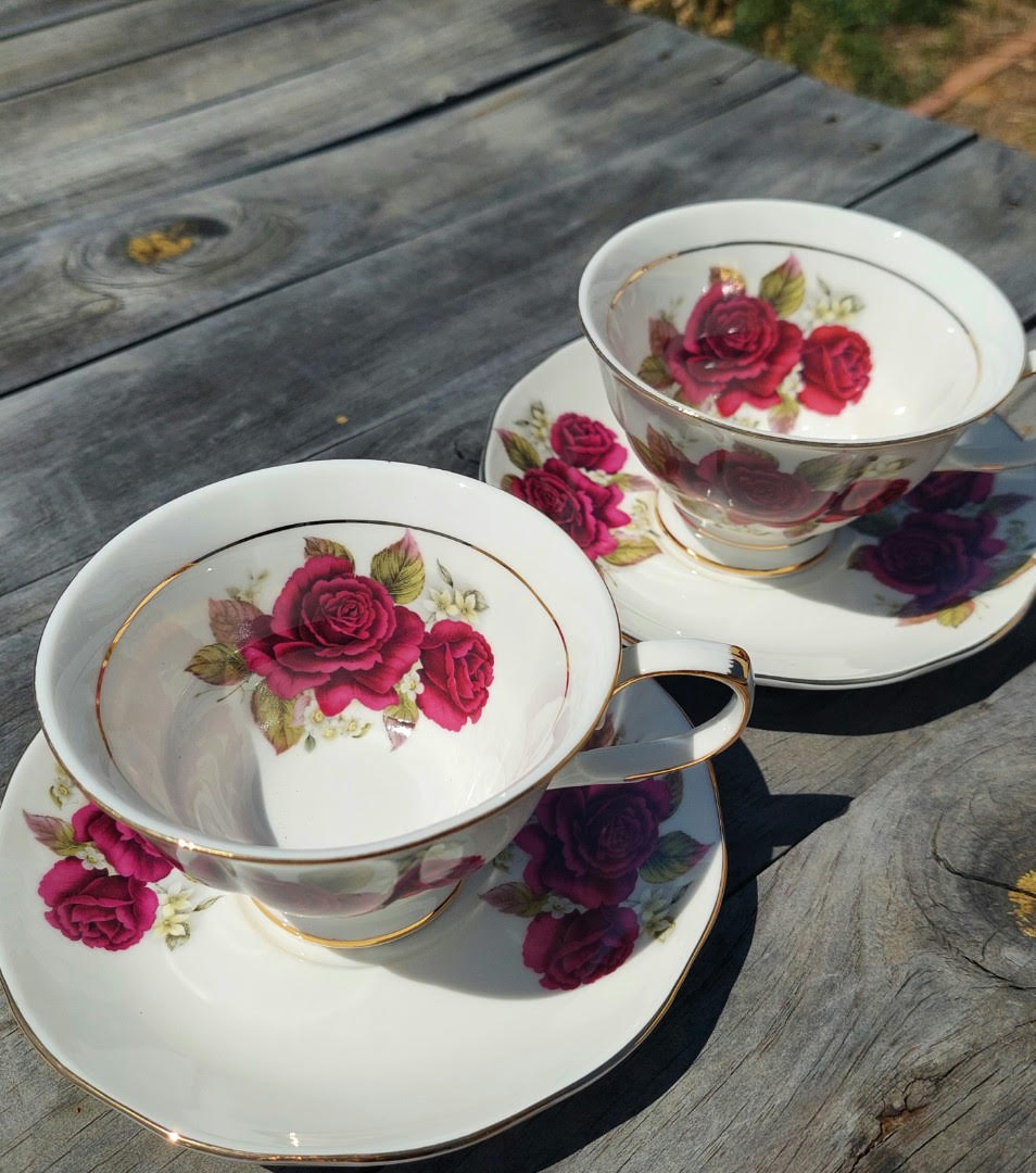 Ruby Rose 2 Cup & Saucer Set (Custom)
