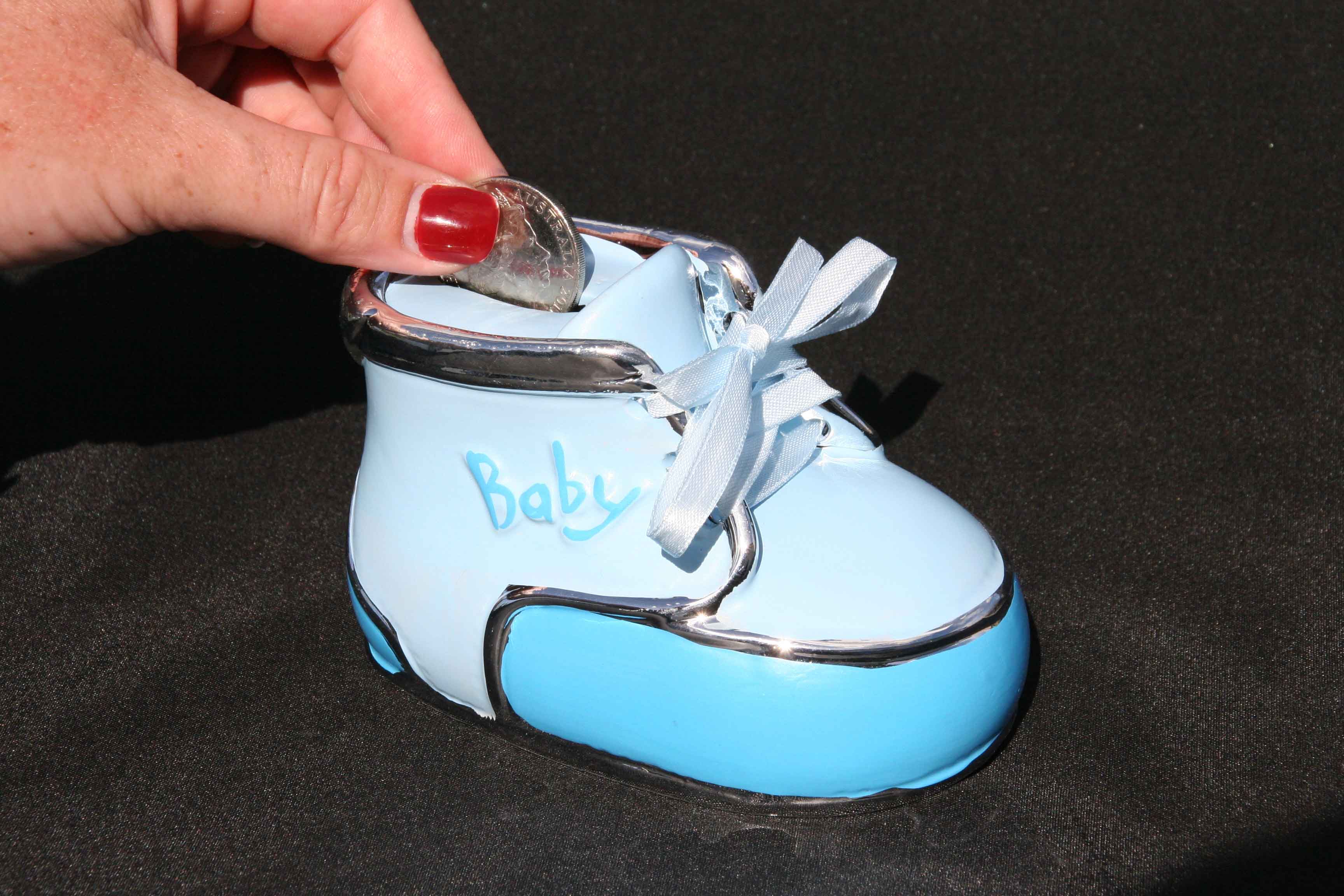 Baby Money Box Bootie Blue