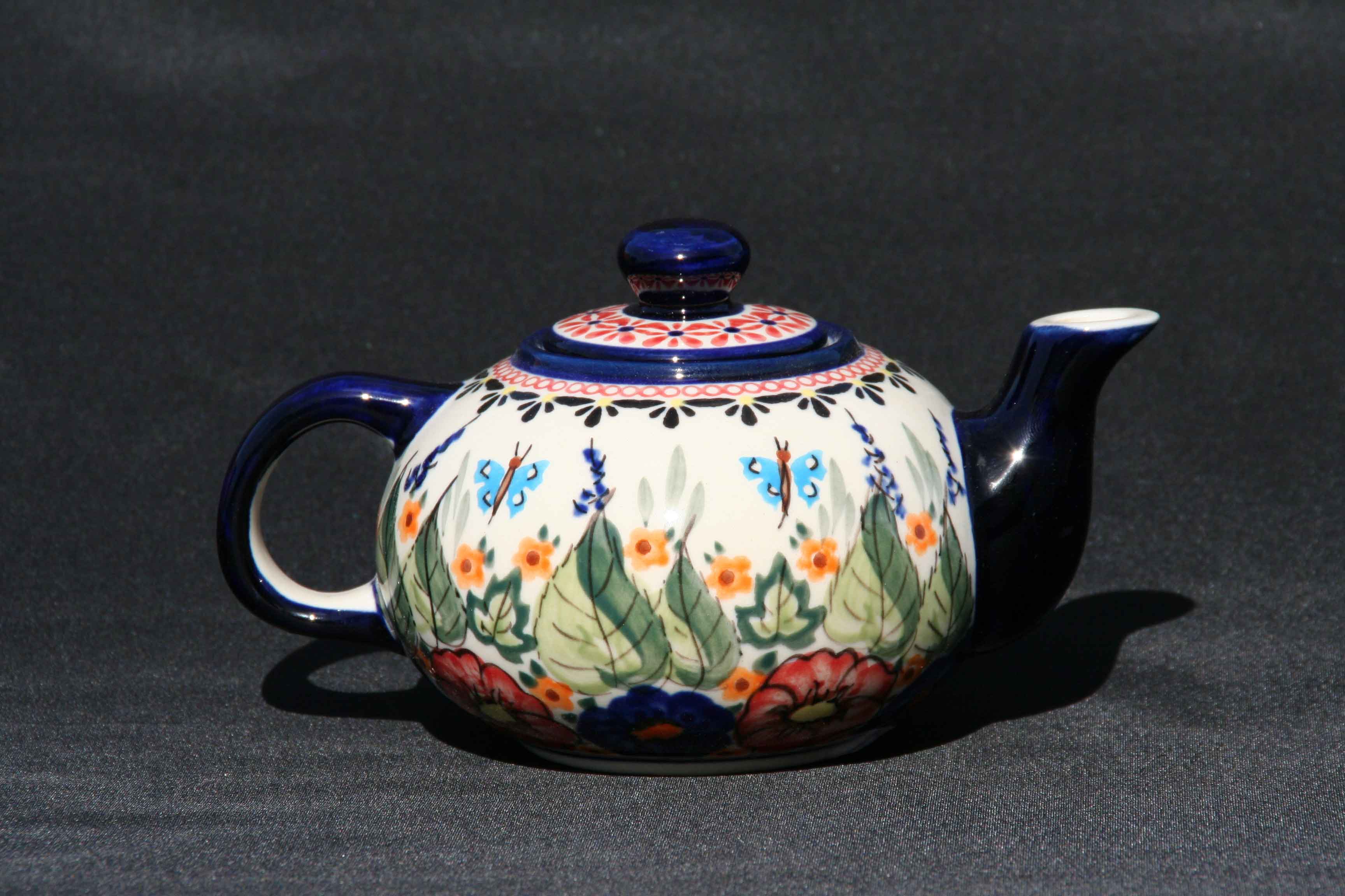 Boleslawiec 2 cup Teapot Floral bouquet